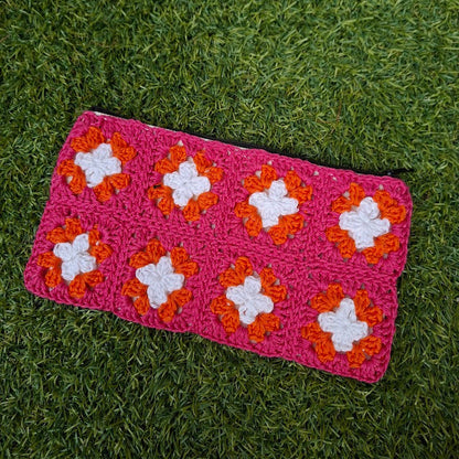 Crocheted pencil case