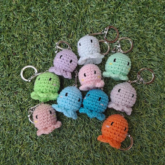 octopus sleutelhangers gehaakt